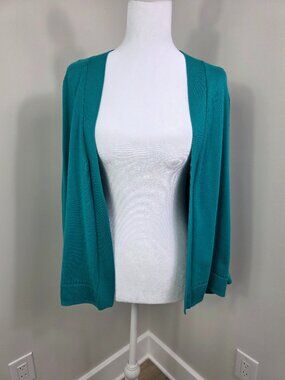 Lane Bryant Cardigan Size 14/16 Plus Size Open-Front Deep Teal Casual NEW